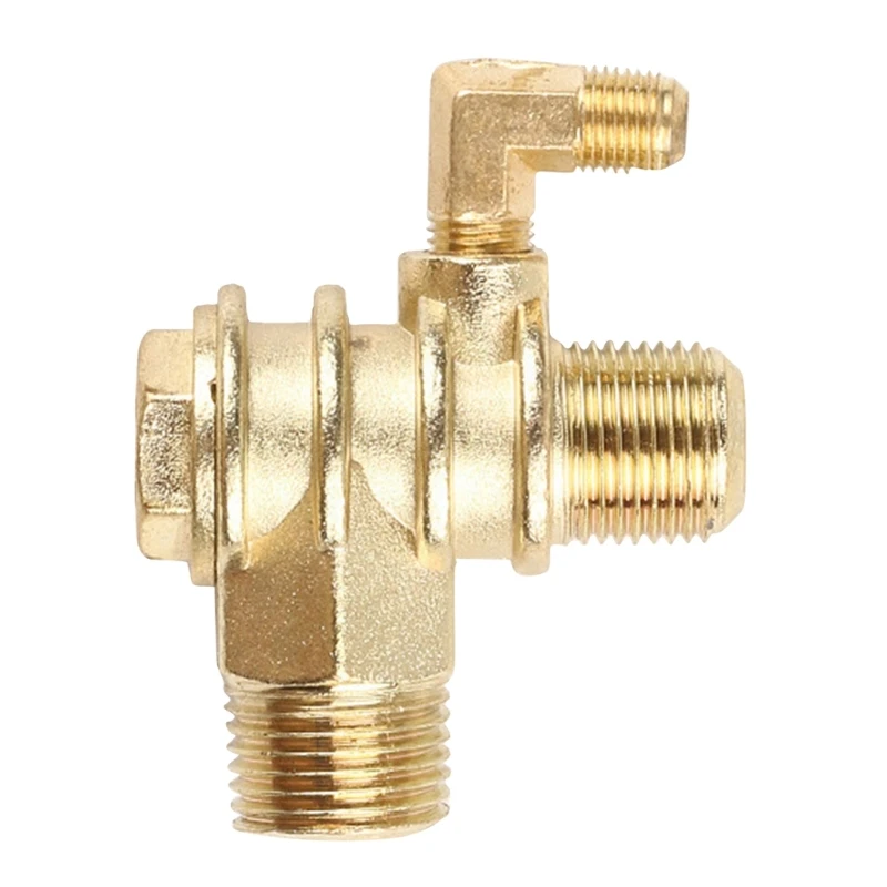 

3-Port Check Zinc Alloy Male Threaded Workshop Replace Air Compressor Unidirectional Check Pipe Dropship