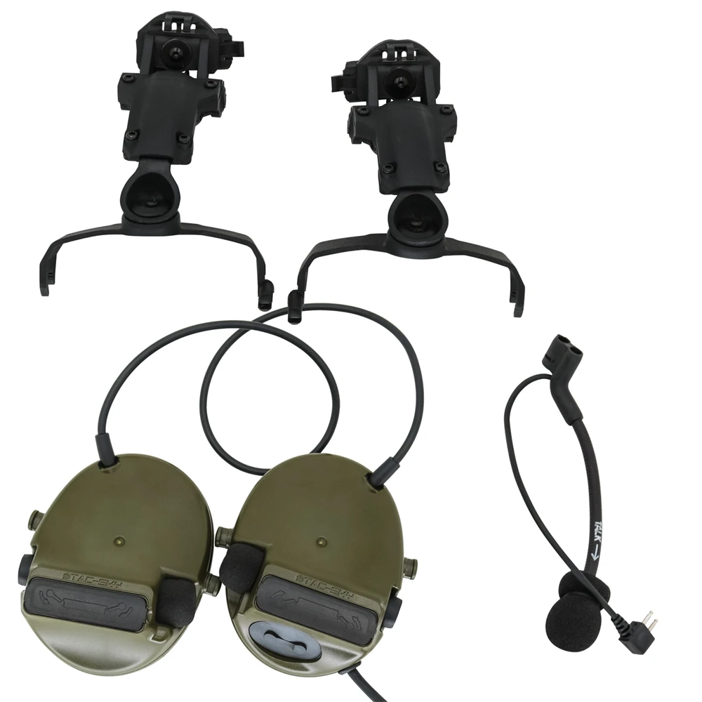 Tactical Headset COMTAC III Airsoft Hearing Protection Tactical U94 Ptt Helmet ARC Rail Noise Cancelling Pickup Shooting Earmuff