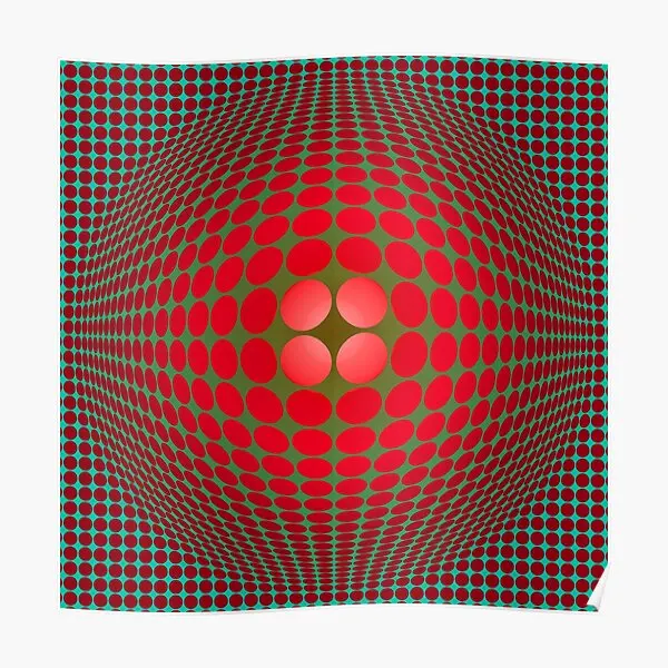 

Victor Vasarely Homage 57 Poster Print Home Decor Vintage Room Funny Modern Painting Picture Decoration Wall Art Mural No Frame