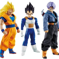 anime dragon ball figure goku vegeta trunks figure dod real cloth clothes super 3 face changing gk model collection toys