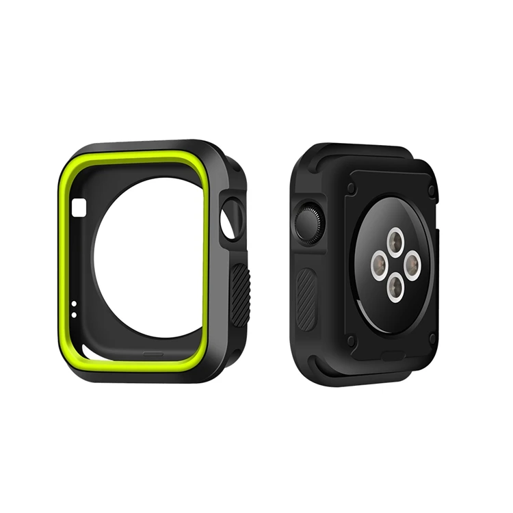 Силиконовый чехол для Apple Watch Чехол 45 мм 44 40 42 38 41 защитный бампер watch серии 7 6 5 se 3 4 2