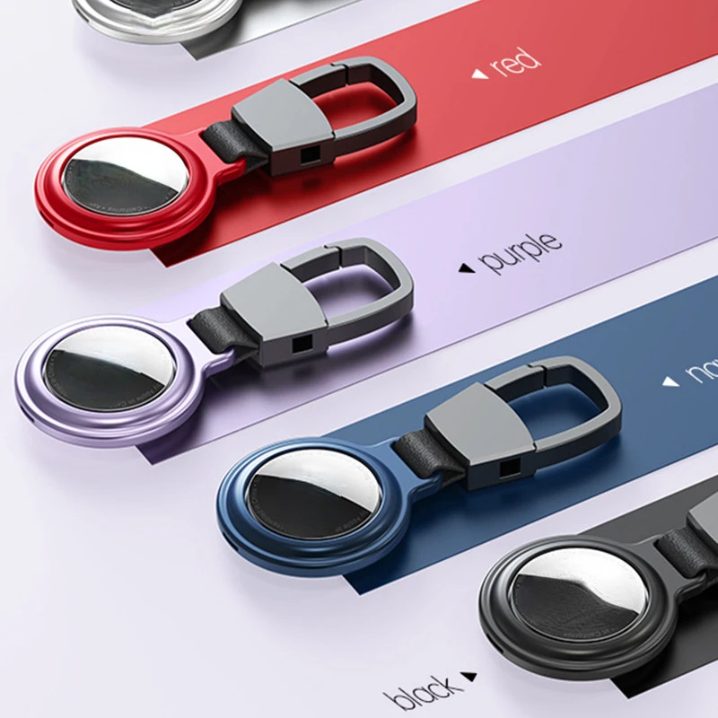 

Новинка, металлическая защита для AirTag с брелоком, металлическая Противоударная защита от царапин и падения, защитный чехол для AirTag