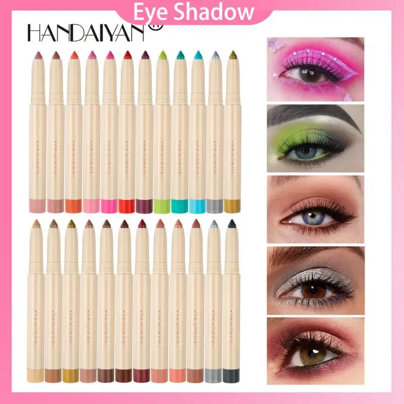 

HANDAIYAN, тени для век, лежащая ручка из шелкопряда, стойкие водостойкие, не цветущие, блестящие, искусственная гелевая ручка, макияж, тени для в...
