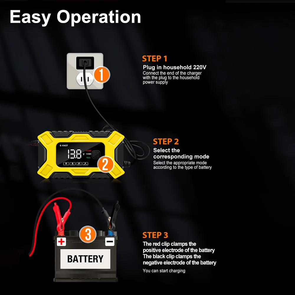 Автомобильные зарядные устройства для ремонта импульсов 100 в/240 в вход
