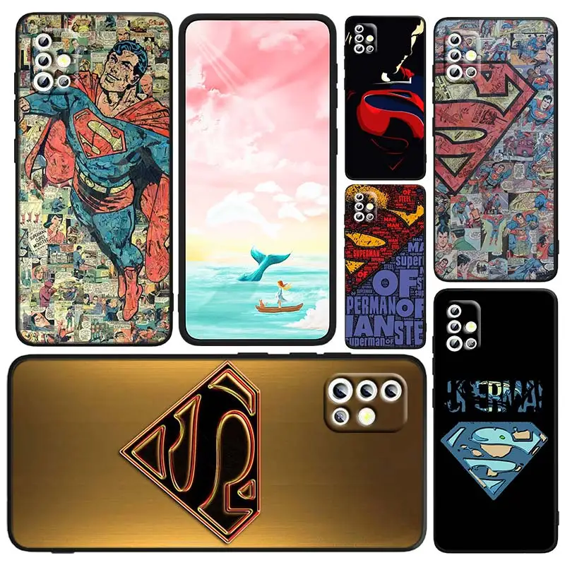 

Justice League Superman LoGo Phone Case For Samsung A73 A72 A71 A54 A53 A52 A51 A42 A33 A32 A23 A22 A21S A13 A04 A03 5G Black