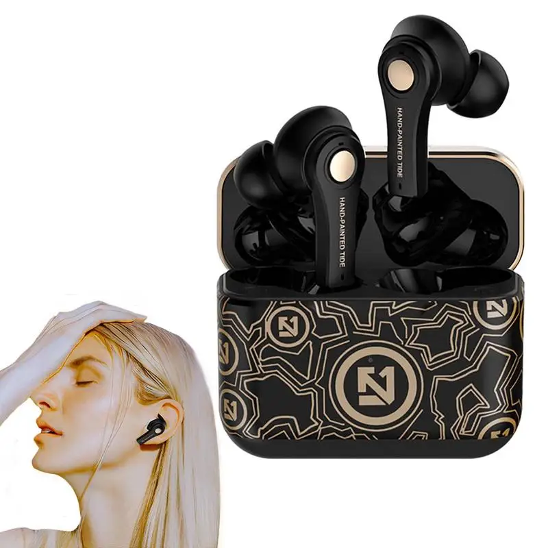 

Беспроводные спортивные наушники-вкладыши в стиле граффити, Универсальная гарнитура, наушники-вкладыши