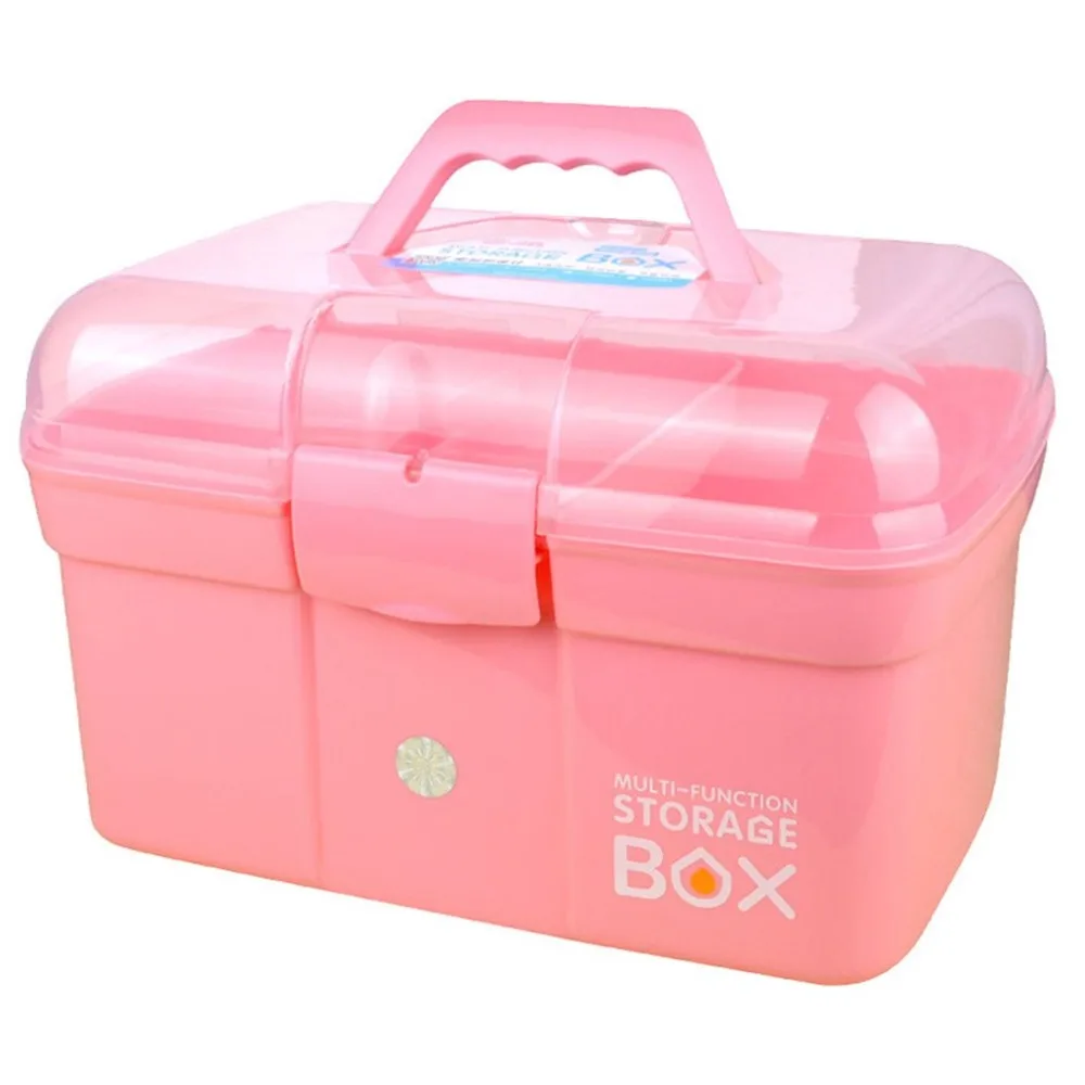 

Three-storey Multicolor Double Layer Tools Multi-function Plastic Storage Box Case Nail Art Beauty Manicure Accessory Tool