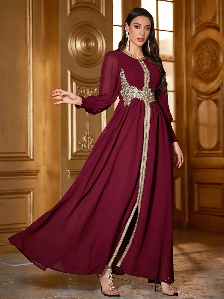 Femme Musulmane Vestidos Eid Djellaba Женское мусульманское платье макси Дубай Абая Турция Кафтан
