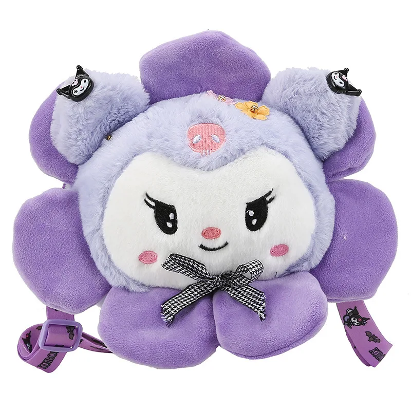 

Creative sunflower cartoon animation Sanrio kulomimelodycinnamon cute plush toy doll children's shoulder bag