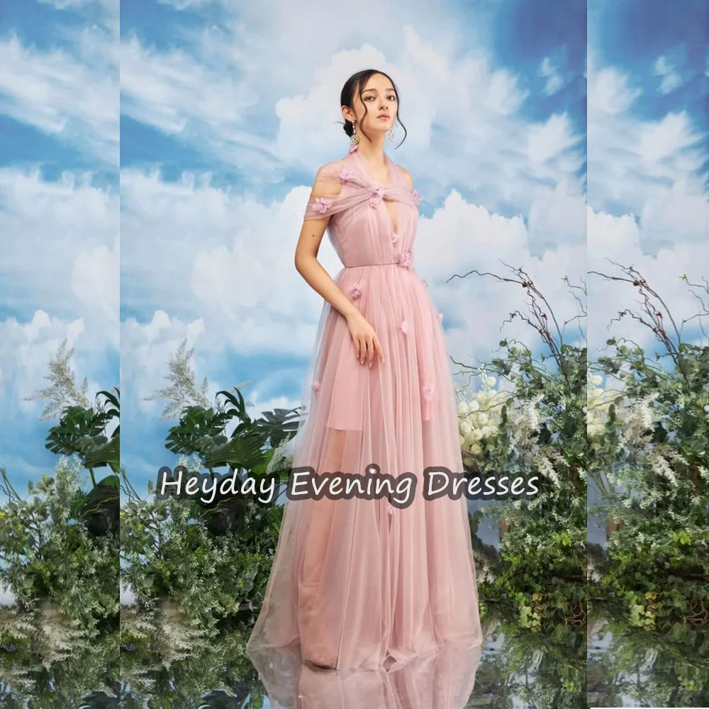 Женское шифоновое платье Heyday ТРАПЕЦИЕВИДНОЕ ПЛАТЬЕ С Лямкой на шее и оборками в