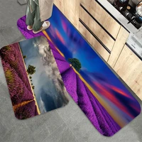 purple lavender floor carpet non slip laundry room mat laundry decor balcony child living room welcome doormat