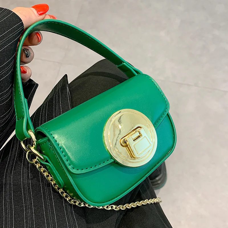 

Metal Button Small Square Bag Women's Tote Bag 2022 High-quality Leather Designer Handbag Luxury Brand Shoulder Messenger Bag