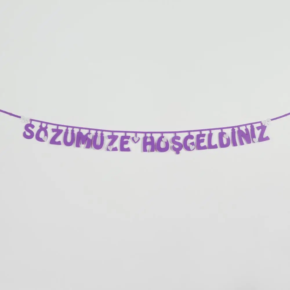 

Sözümüze Welcome Felt Writing