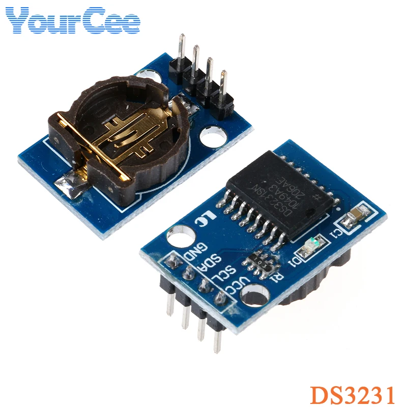 

DS3231 High Precision Clock Module IIC I2C Interface CR1220 Battery Holder 2.54mm