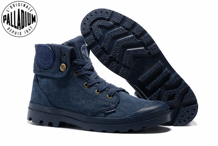 PALLADIUM Pallabrouse Blue jeans Sneakers Turn Men Military Ankle Boots Canvas Casual Shoes Men Walking Shoes Eur Size 39-45