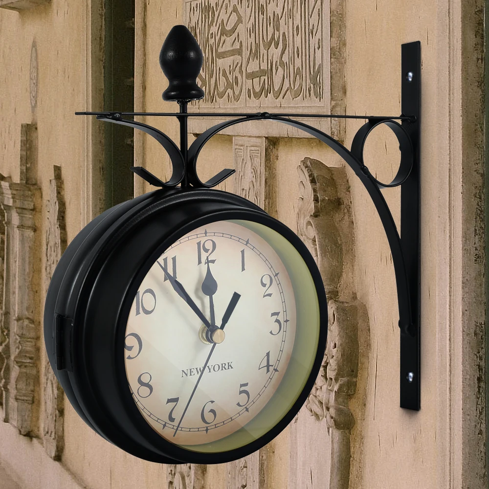 

Retro European-style Double-sided Antique Wall Clock with Wall Mounting Kit Classic Wall Clocks, 155 Char.