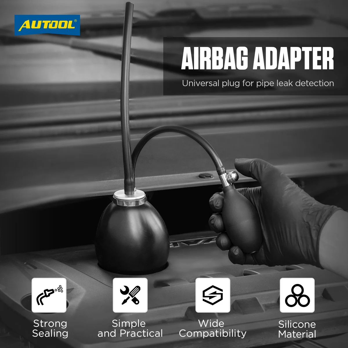 AUTOOL дымовая машина быстрый Впускной адаптер датчик утечки Пузырькового пузыря