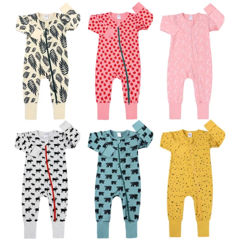 Spring Cute Kids Newborn Baby Boy Girl Cotton Romper Cartoon Print Long Sleeve Jumpsuit Outfit Autumn Casual Clothes 3M- 3T