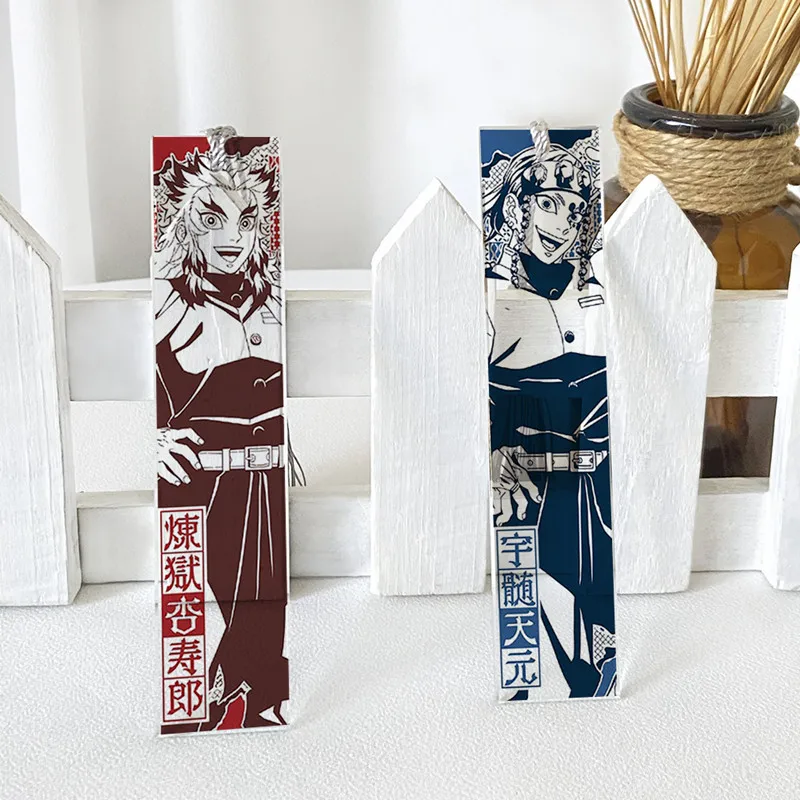 

Прозрачная Закладка для книг с кристаллами, рассекающий демонов, кочоу, шинобу, камадо, танджиро, креативные закладки, канцелярские принадл...