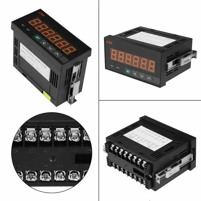 6-Digital Multifunctional LED Counter Grating Encoder Display Meter Relay 220V