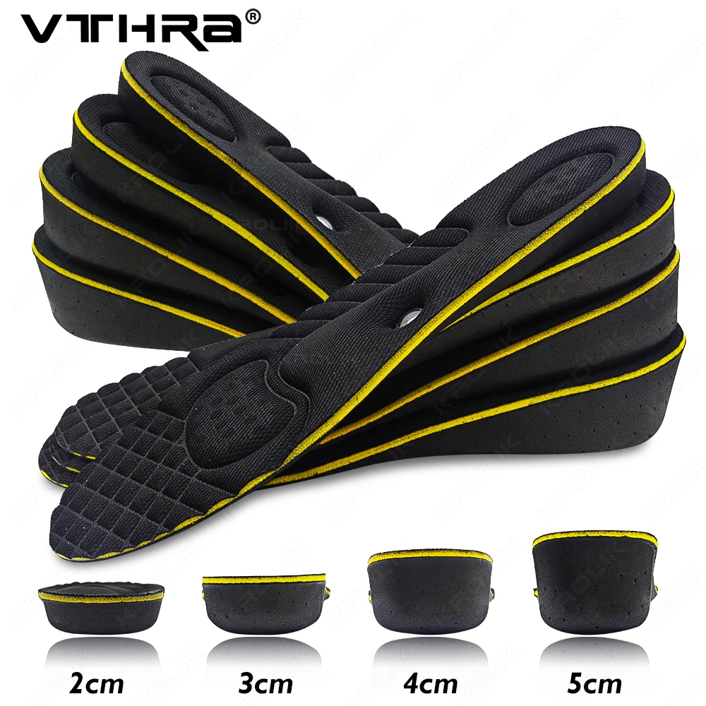 

VTHRA Latest 2-5cm Magnet Height Increase Insoles Heel Lifting Inserts Shoes Lifts Invisible Pads Elevator Cusihon for Men Women