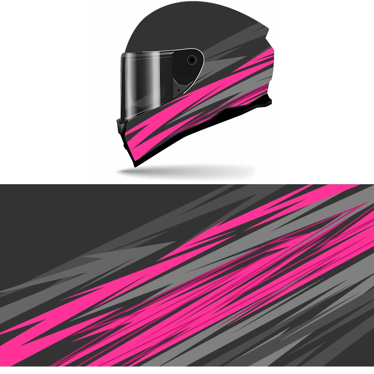Абстрактные линии Полная наклейка на шлем мотоциклетный гоночная графическая