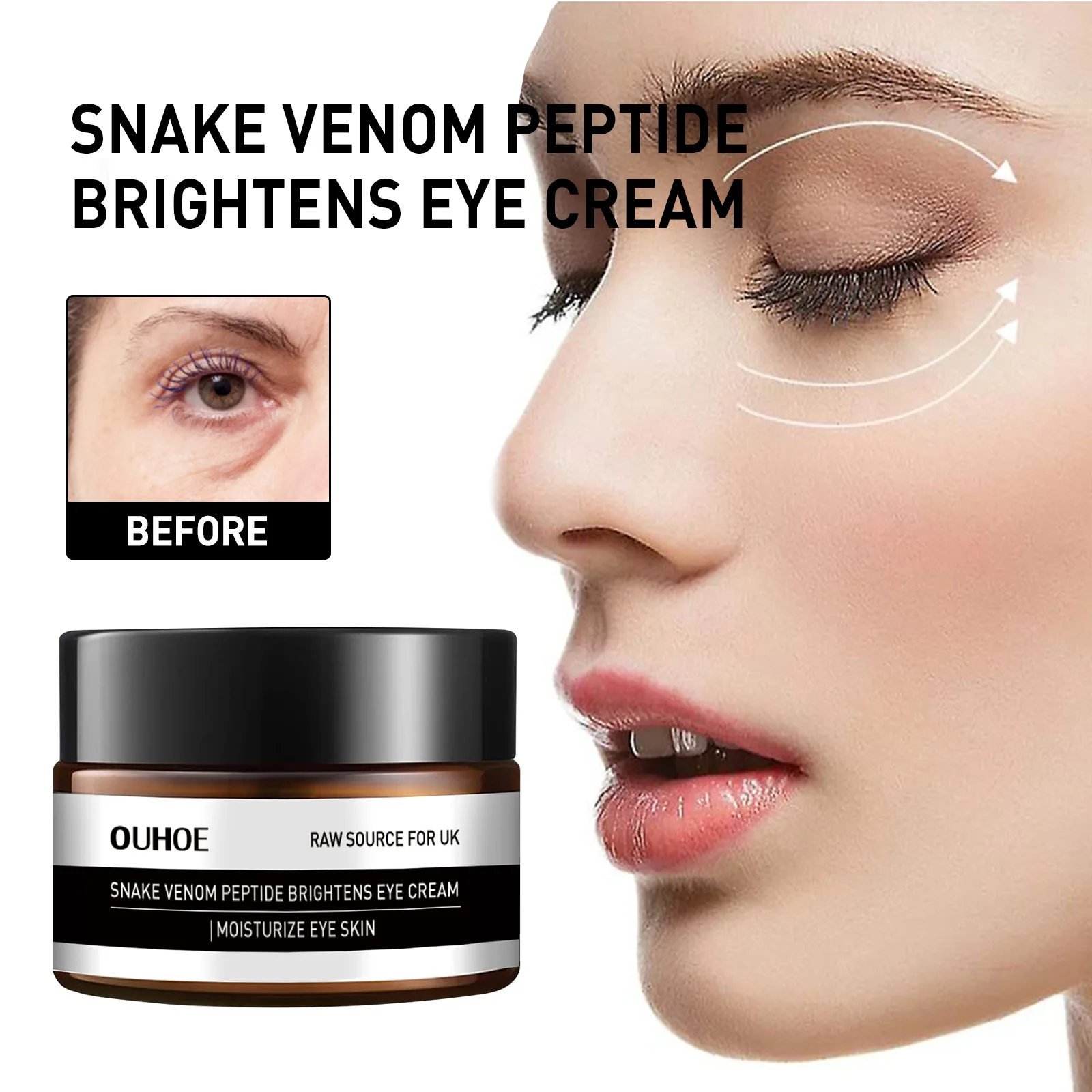 

Snake Venom Peptide Eye Cream Fade Face Eye Fine Lines Anti Wrinkle Dark Circles And Bags In The Eyes Moisturizing Korean 30g
