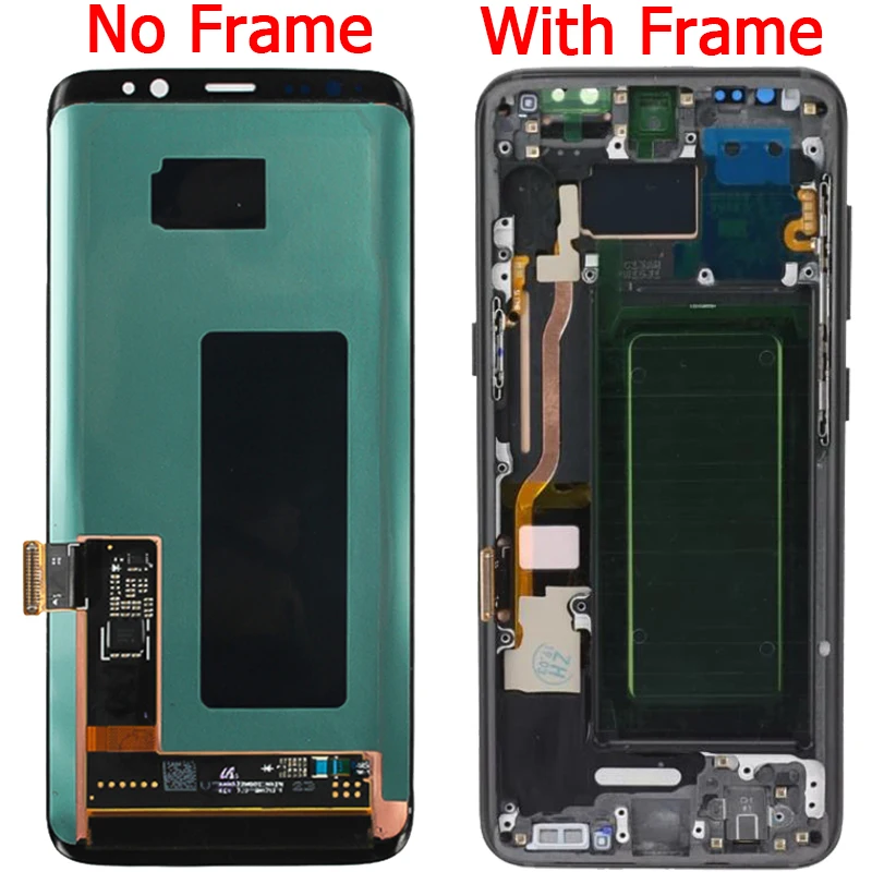 Najtaniej Oryginalny Do Samsung Galaxy S8 Plus Rama Wyświetlacza Super Amoled S8 G950F G950FN G955F/DS Ekran Dotykowy LCD Naprawa Części Digitizer