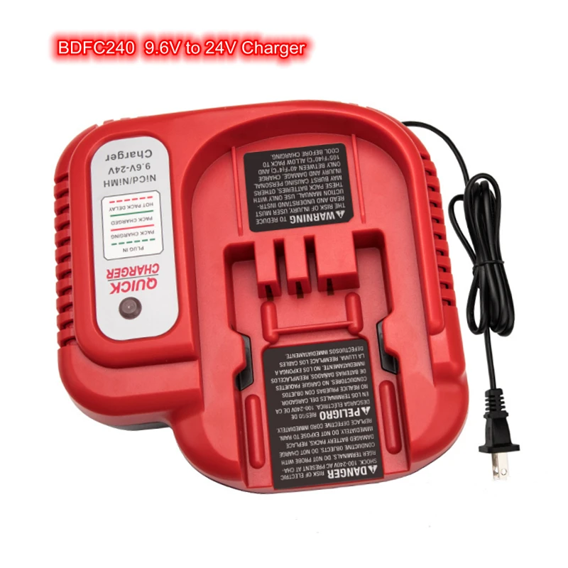 

Factory New BDFC240 NiCd NiMH Fast Charger for Black Decker 9.6V - 24V NiCd NiMH Power Tool Batteries