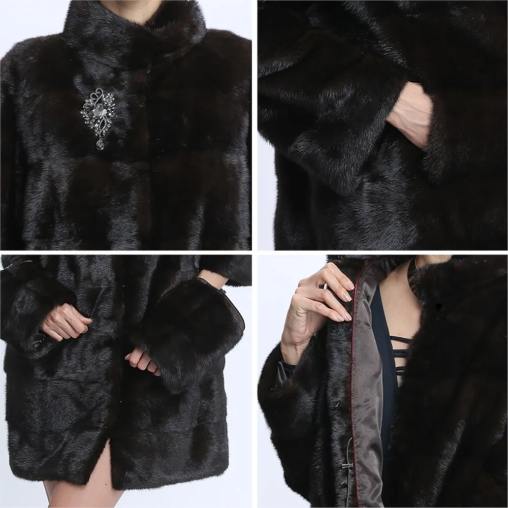 Women Mink Coats Real Mink Fur Parkas Female Genuine Fur Jackets Long Ladies Winter Clothes Oversize 6XL 7XL Natural Fur Coat