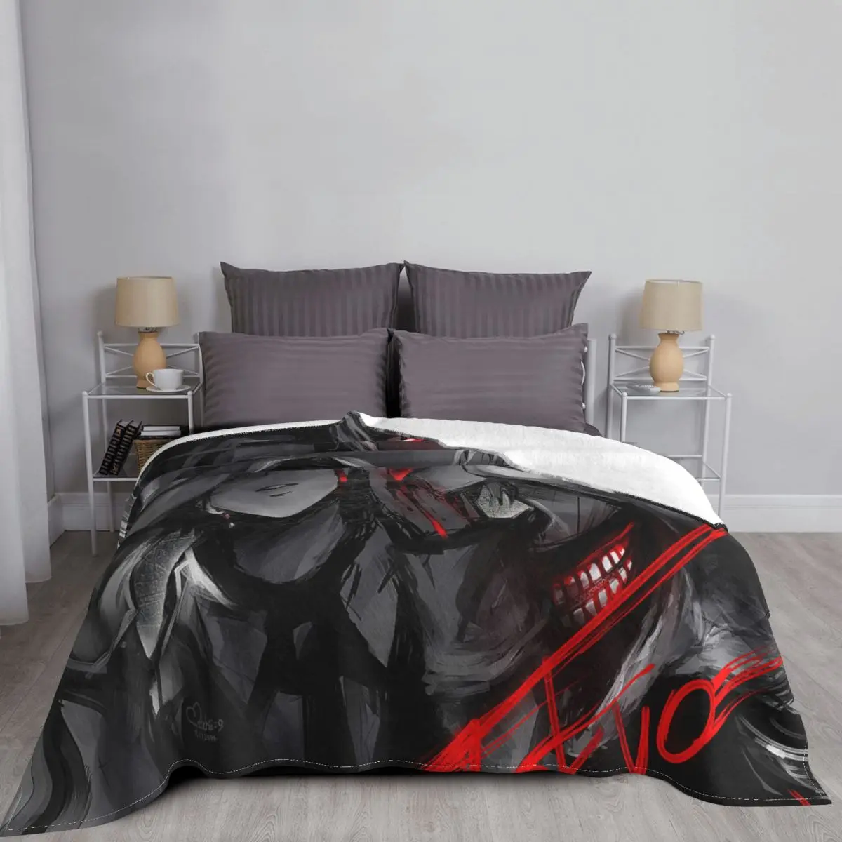 Токийский Гуль канеки Кен одеяло с флисовой подкладкой зимняя манга 3D