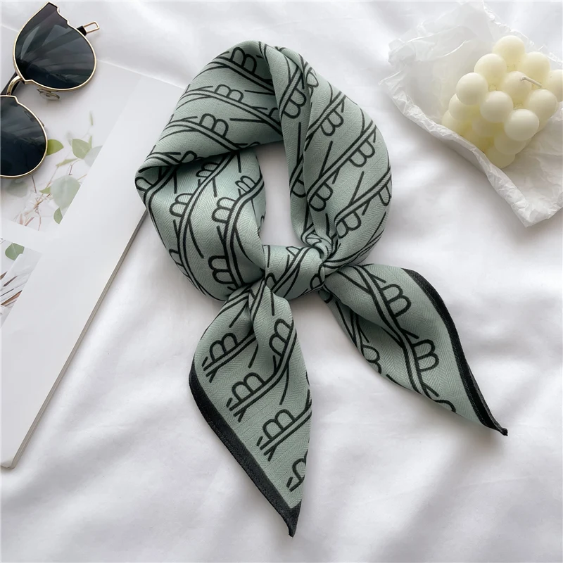 

Роскошный шарф для волос для женщин 2023 бархатный шейный галстук с принтом Женская повязка на голову маленький платок шаль и шарф