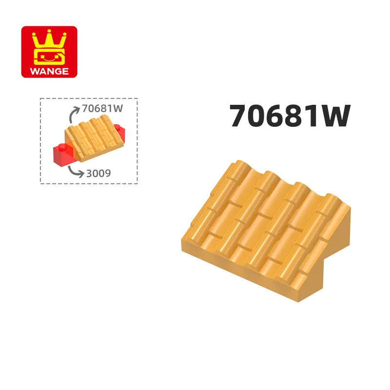 Фото WANGE 70681W 70682W 100 г/47 шт. 4 отверстия черепица строительные блоки Moc Palace совместимы с сборками DIY детские игрушки подарочная коробка №1