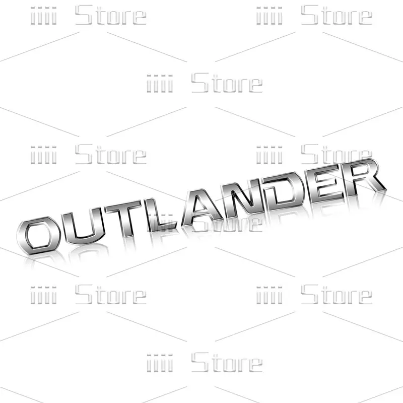 

3D ABS пластик черный/серебристый буквенный логотип крыло задний кузов задняя дверь значок наклейка для Mitsubishi Outlander эмблема аксессуары