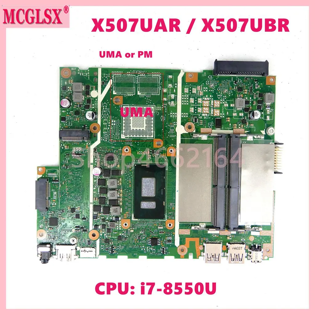 X507UBR с 4417U i3-8130U i7-8550U CPU Материнская плата ASUS X507UA X507UB X507UBR x507hid Y5000UB X507UF материнская плата для ноутбука