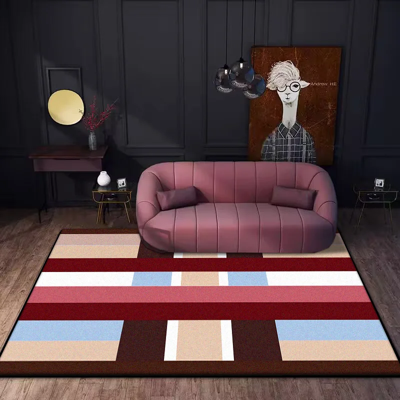 

Простой полосатый ковер 100% полиэстер для спальни