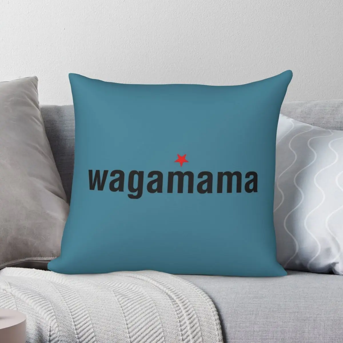 

Wagamama Square Pillowcase Polyester Linen Velvet Pattern Zip Decor Throw Pillow Case Sofa Seater Cushion Cover