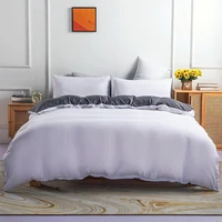 double color solid color queen duvet covers pillowcase washed soft washed king bedding set with zipper closure corner ties