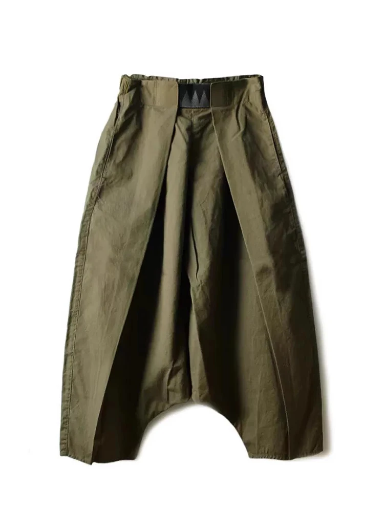 

Pleated elastic pants loose casual wide leg pants kapital trousers Japan style oversized pant Owens men‘s pants