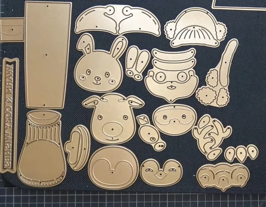 Новинка 2024 рождественская елка цветные легкие металлические штампы трафарет