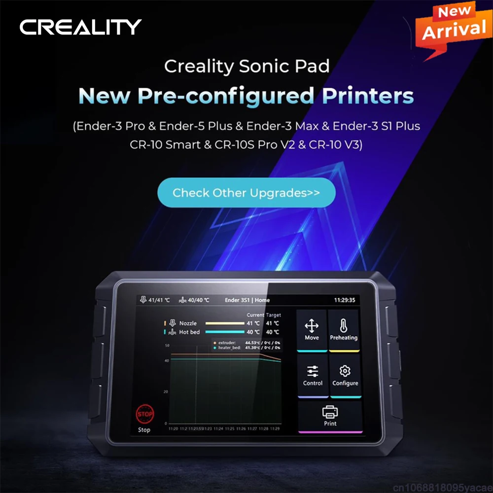 

NEW Creality Sonic Pad Klipper System 2-5X Print Speed Up RAM 2G ROM 8G 7.0'' Touch Screen for Ender-3V2/3S1/3S1PRO FDM