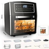 calmdo 12l12 7qt air fryer oven 18 in 1 toaster convection ovenbpa free toaster oven for grillroastfrypizza10 accessories