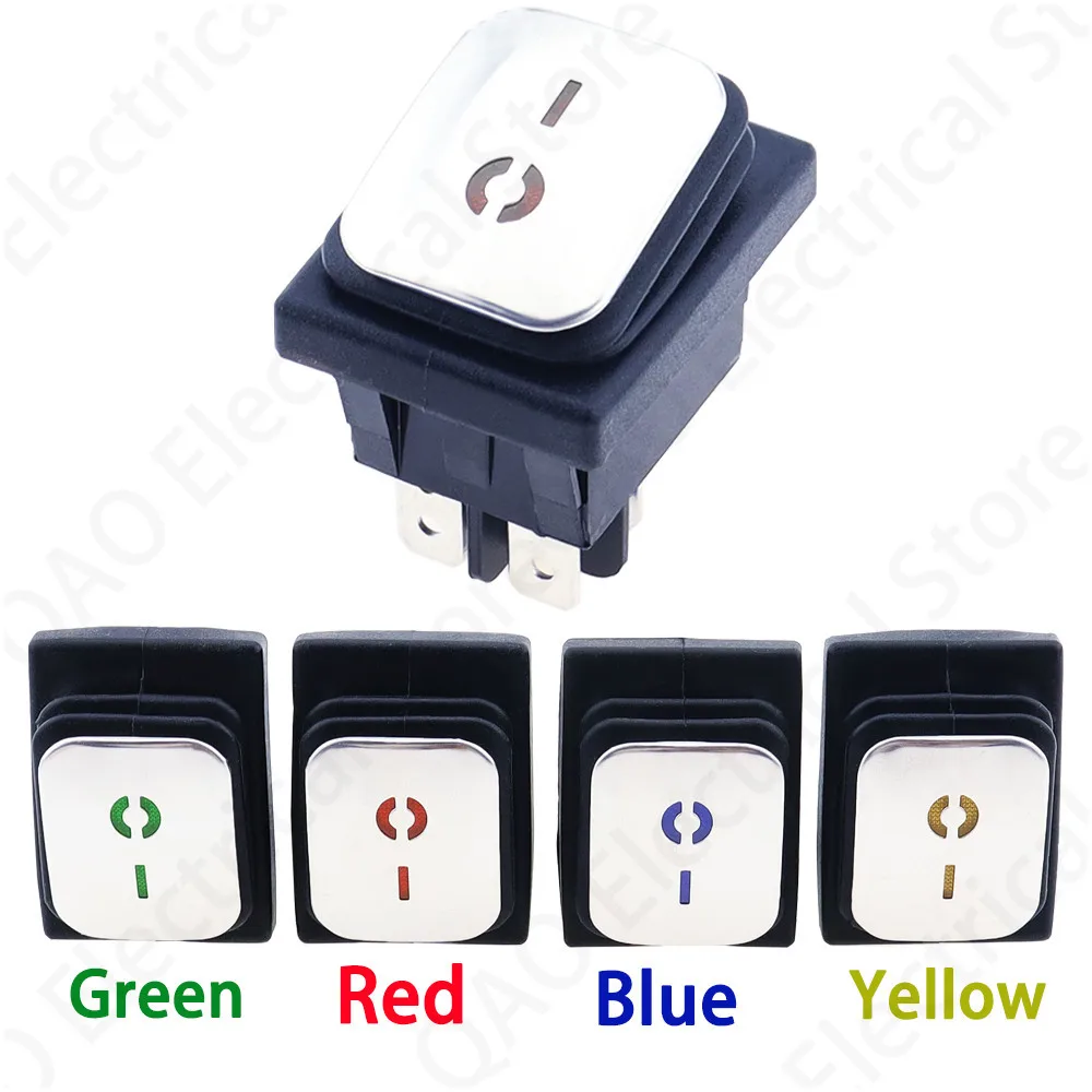 Водонепроницаемый тумблер KCD4 из нержавеющей стали, тройной выключатель/4-контактный электрический выключатель с электропитанием, 16 А, 250 В/20 А, В переменного тока