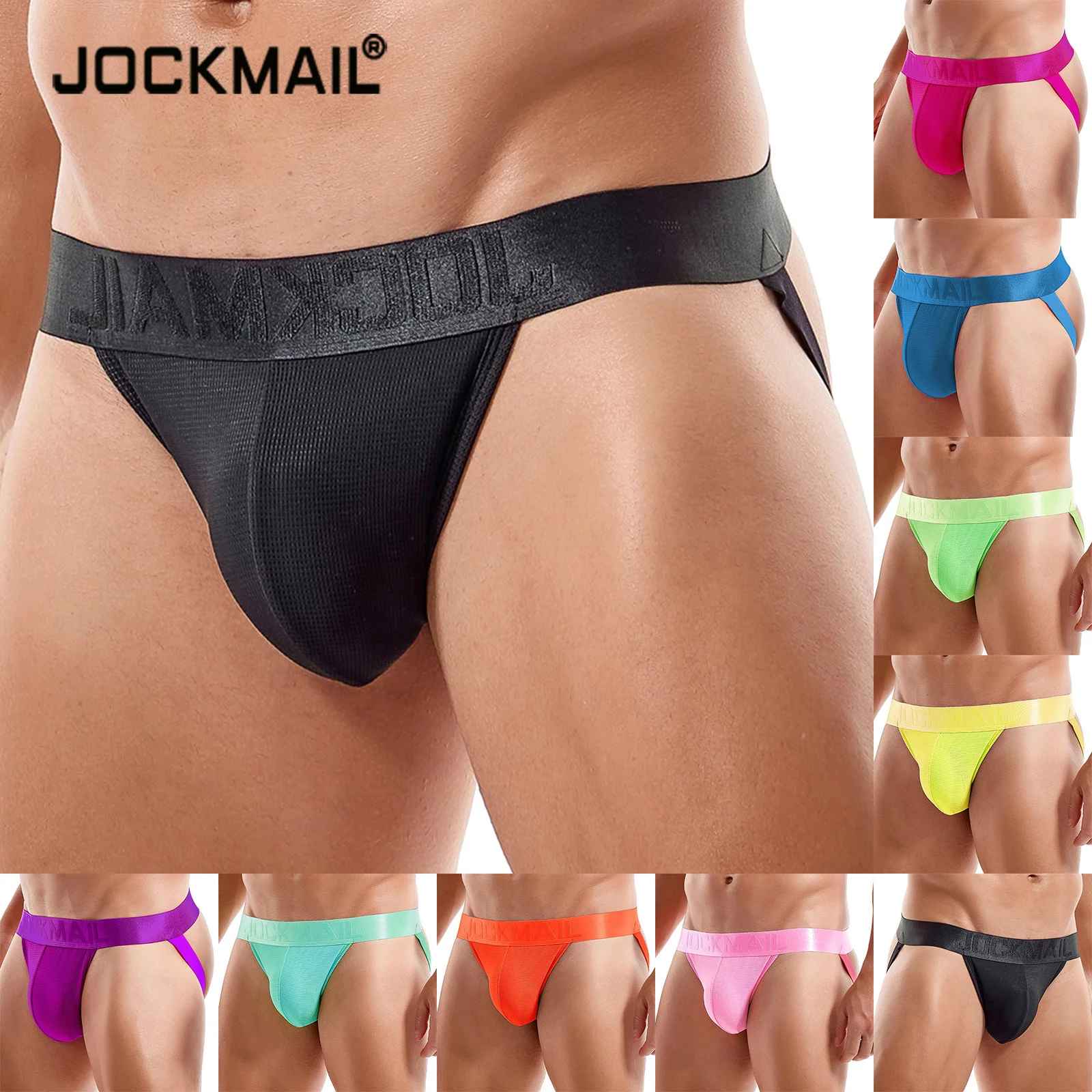 

Бикини Jockmail мужское Сетчатое, пикантное нижнее белье, Модные дышащие трусы слипы, джоки, для геев, 2023