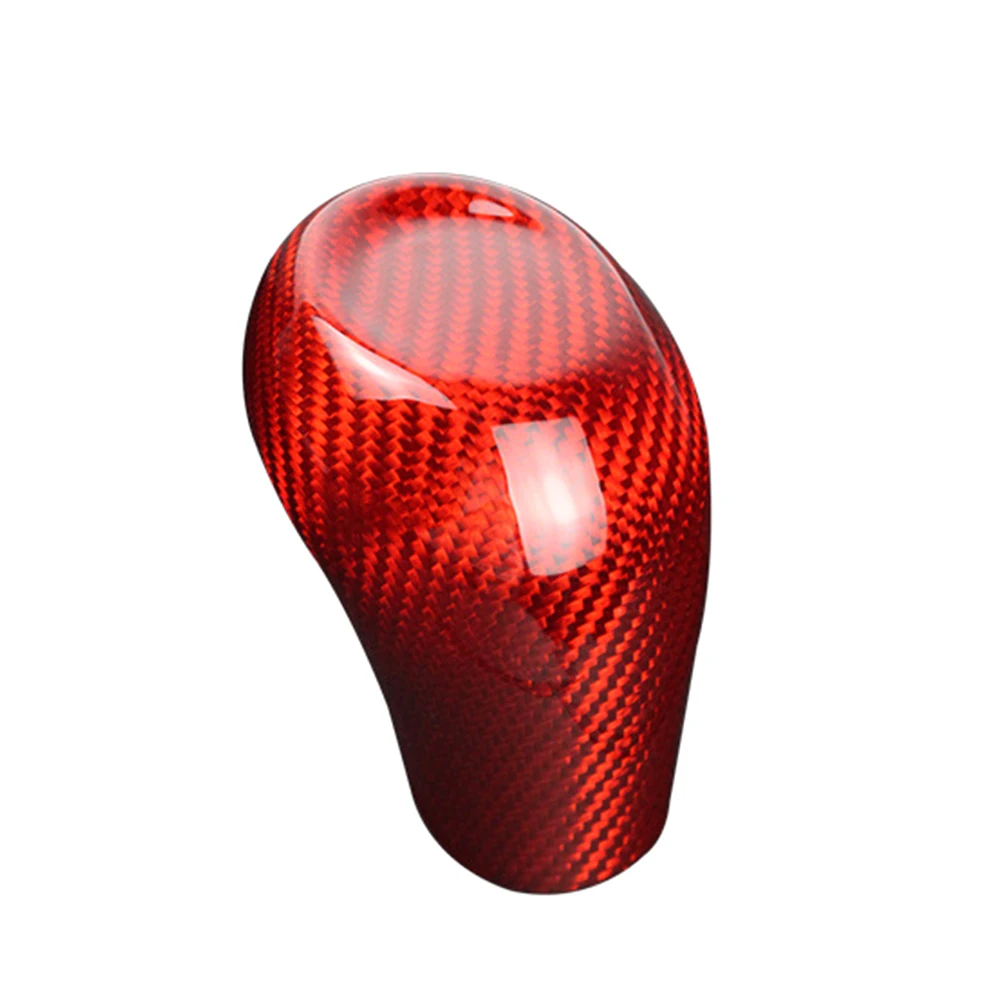 Автомобильная красная ручка переключения передач из углеродного волокна