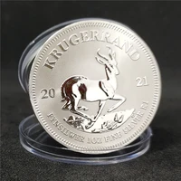 south africa coin krugerrand wild animal deer 1oz old silver plated commemorative coins for collection souvenir gift