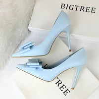 women high heels pu solid pointed stiletto heel shallow mouth low top women shoes wedges shoes for women ladies dress shoes