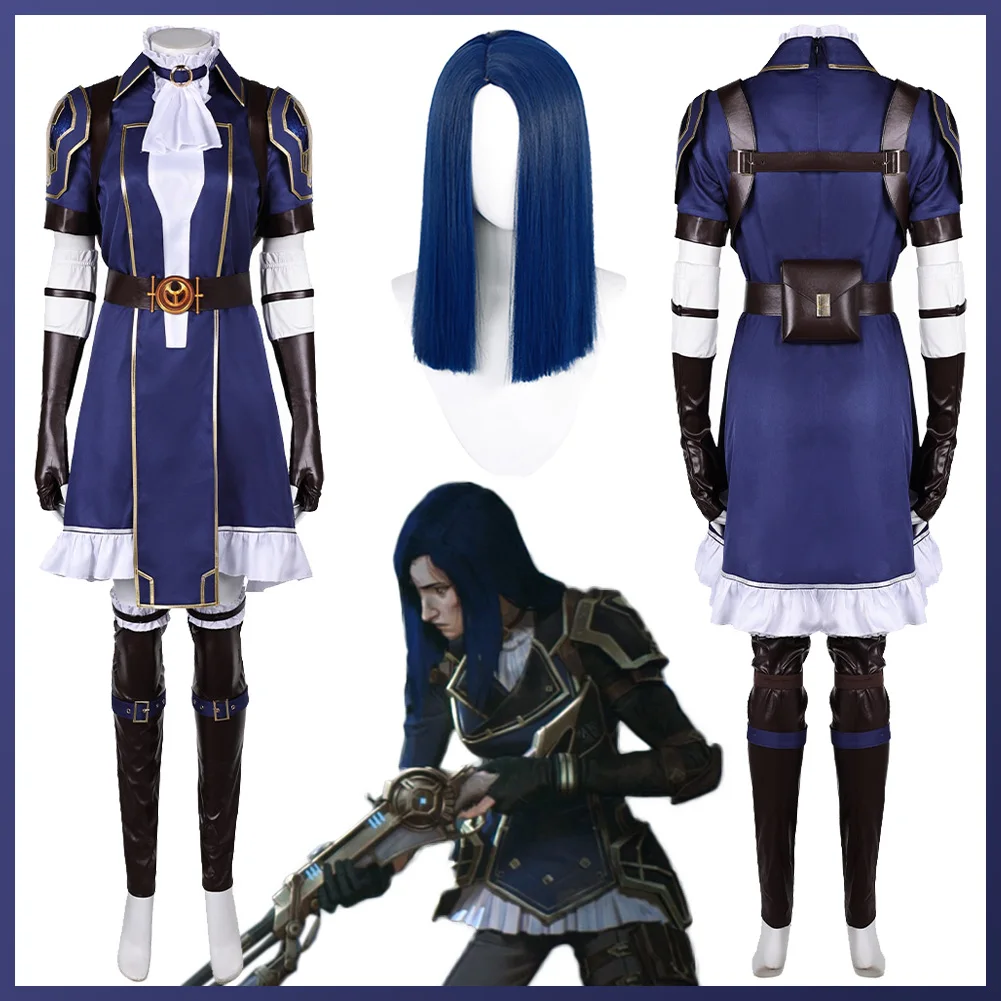 Игра LoL TV 2 костюм шерифа Пилтовера маскировка Arcane Caitlyn косплей фэнтезийная одежда