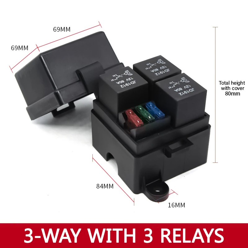 

Автомобильный 6-контактный блок предохранителей с блоком релейного блока, 12-контактный 10-контактный 8-контактный модифицированный блок предохранителей для защиты цепи