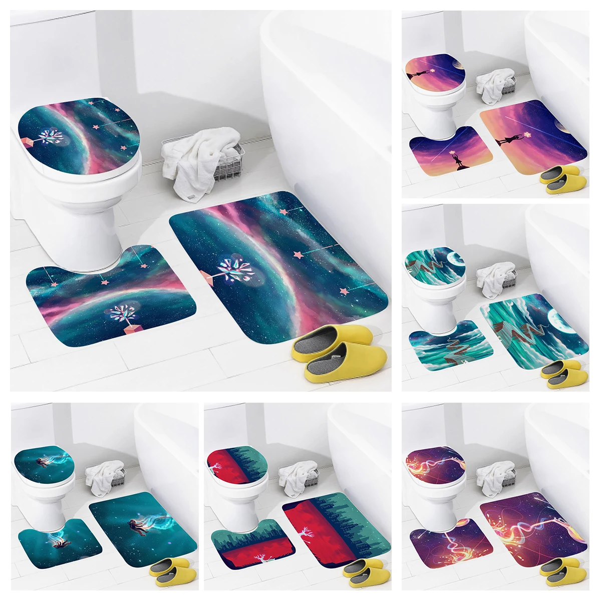 

home bathroom floor mats Bath Foot mat modern bathroom accessories rug Toilet mat Bathtub anti-slip carpet